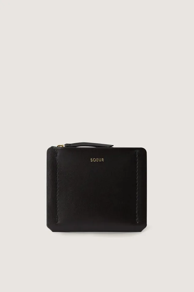 Small Leather Goods Women Soeur WEDNESDAY COIN PURSE Coal