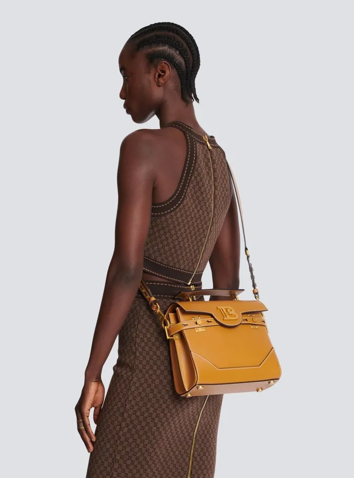 Smooth Leather BBuzz 23 Bag Brown Women Balmain Handbags
