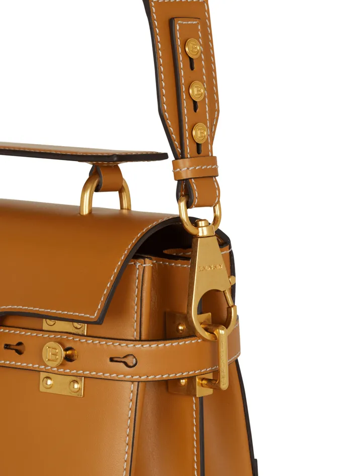Smooth Leather BBuzz 23 Bag Brown Women Balmain Handbags