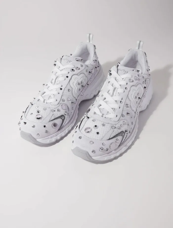 Sneakers Women Maje M Stud Trainers Off White