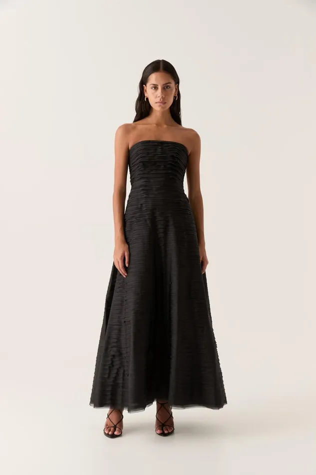 Soundscape Maxi Dress Black Women Aje Maxi Dresses