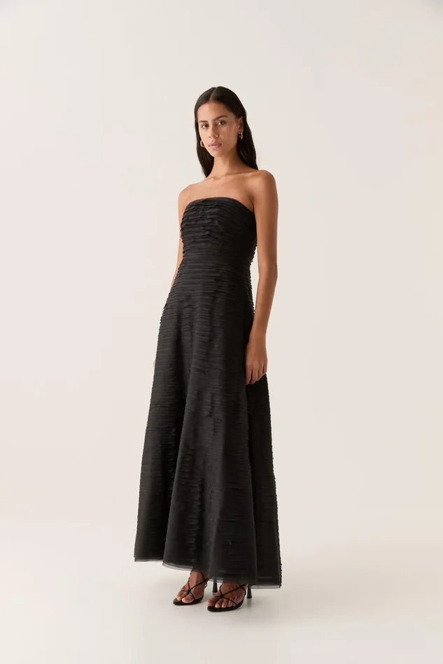 Soundscape Maxi Dress Black Women Aje Maxi Dresses