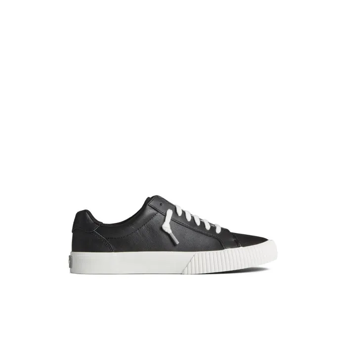 Sperry Bermuda Leather Sneaker Black Women Sneakers