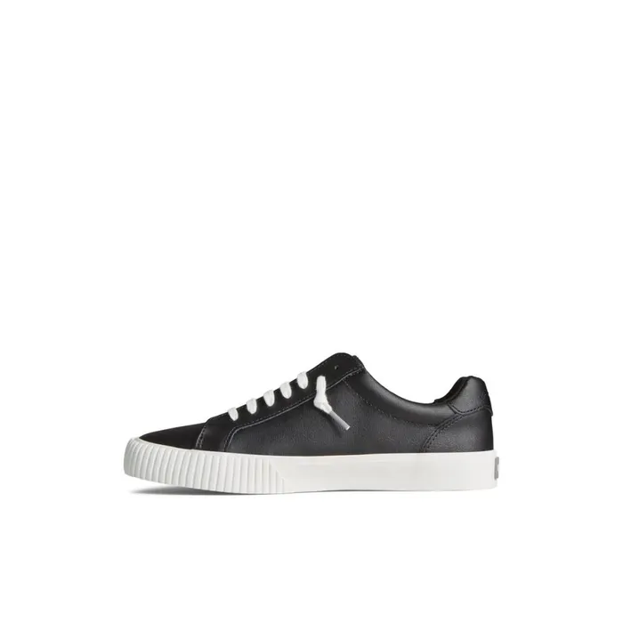 Sperry Bermuda Leather Sneaker Black Women Sneakers