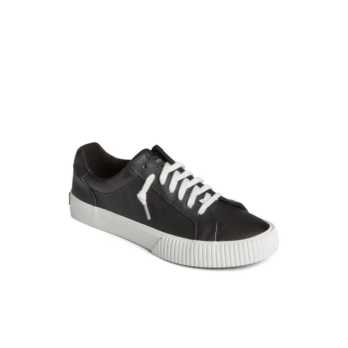 Sperry Bermuda Leather Sneaker Black Women Sneakers