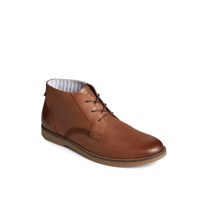 Sperry Newman Chukka Brown Leather Smooth Men Boots
