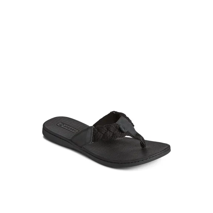 Sperry Parrotfish Braid Sandal Black Women Sandals