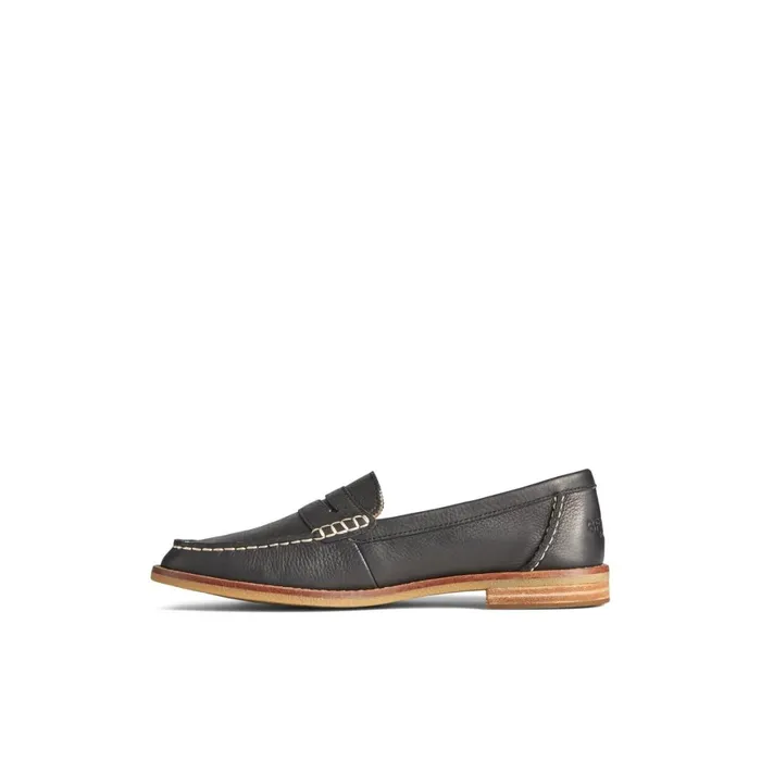 Sperry Seaport Penny Leather Loafer Black Women Oxfords and Loafers