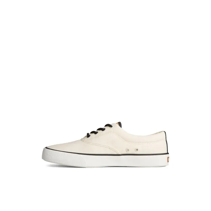 Sperry Striper II Slub Linen Sneaker White Men Sneakers