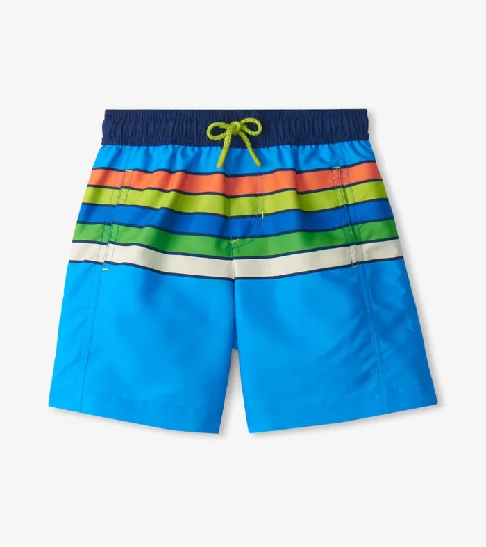 Swimwear Boys Hatley Boys Malibu Stripe Swim Trunks