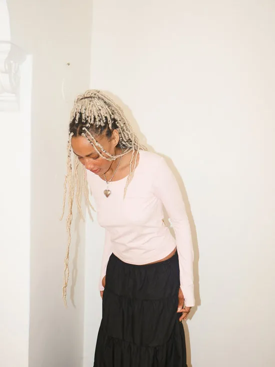 Tiered Maxi Skirt Black Bottoms Lisa Says Gah Women