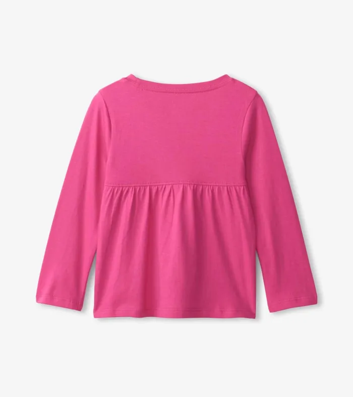 Tops Baby and Toddler Hatley Rasberry Unicorn Long Sleeve TShirt