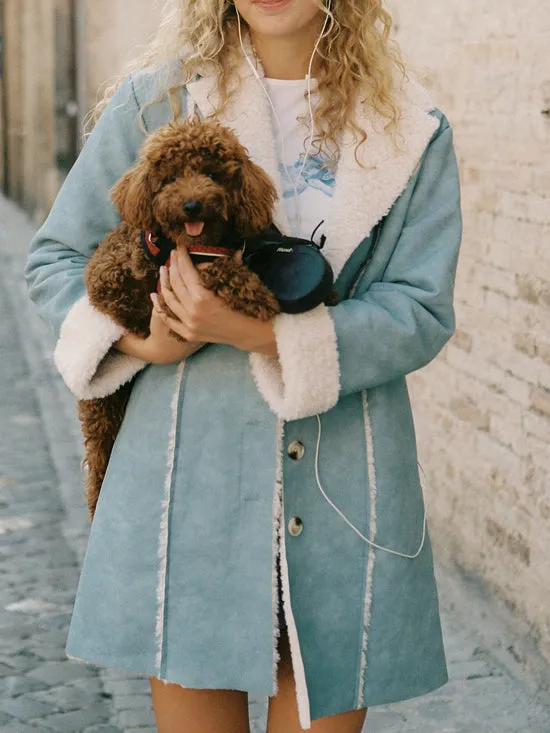 Tops Nadia Sherpa Coat Cloud Blue 8211 Lisa Says Gah Women