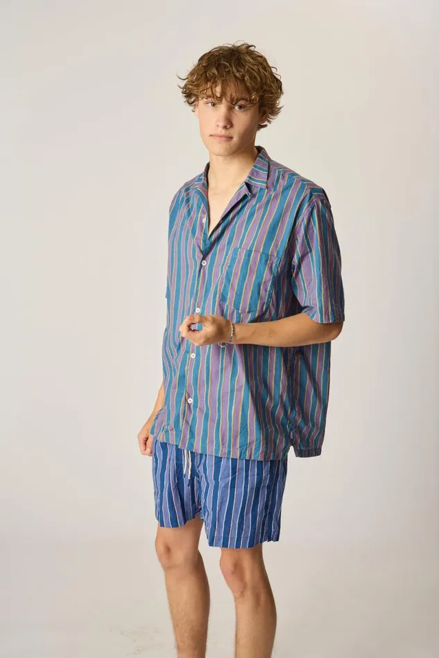 Tops Shop Natalie Martin KEVIN SHIRT Batik Stripe Lavender