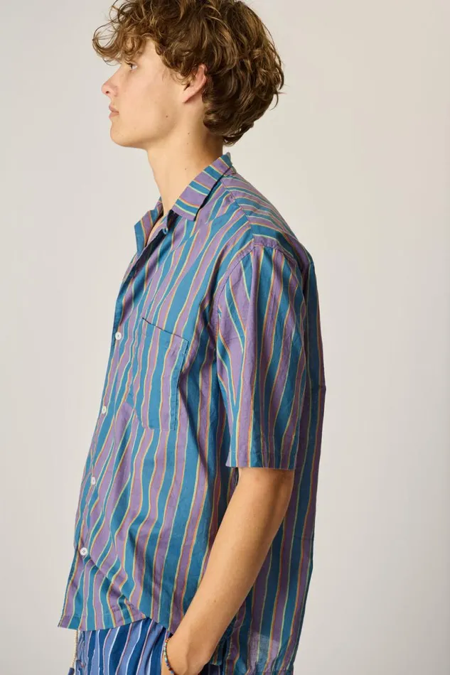 Tops Shop Natalie Martin KEVIN SHIRT Batik Stripe Lavender