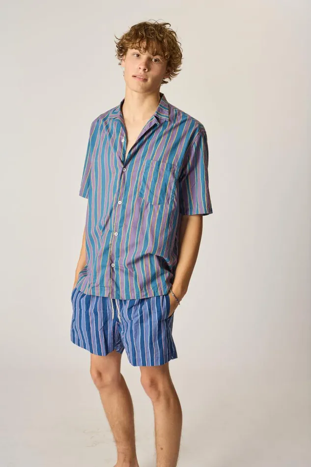 Tops Shop Natalie Martin KEVIN SHIRT Batik Stripe Lavender