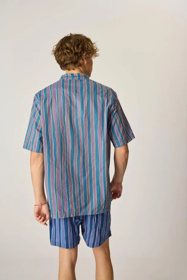 Tops Shop Natalie Martin KEVIN SHIRT Batik Stripe Lavender