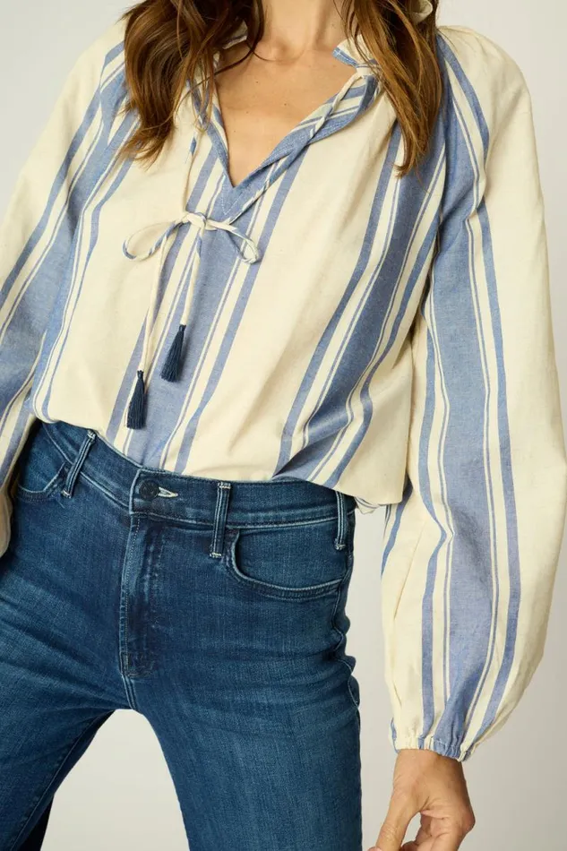 Tops Shop Natalie Martin PENNY BLOUSE French Stripe Blue