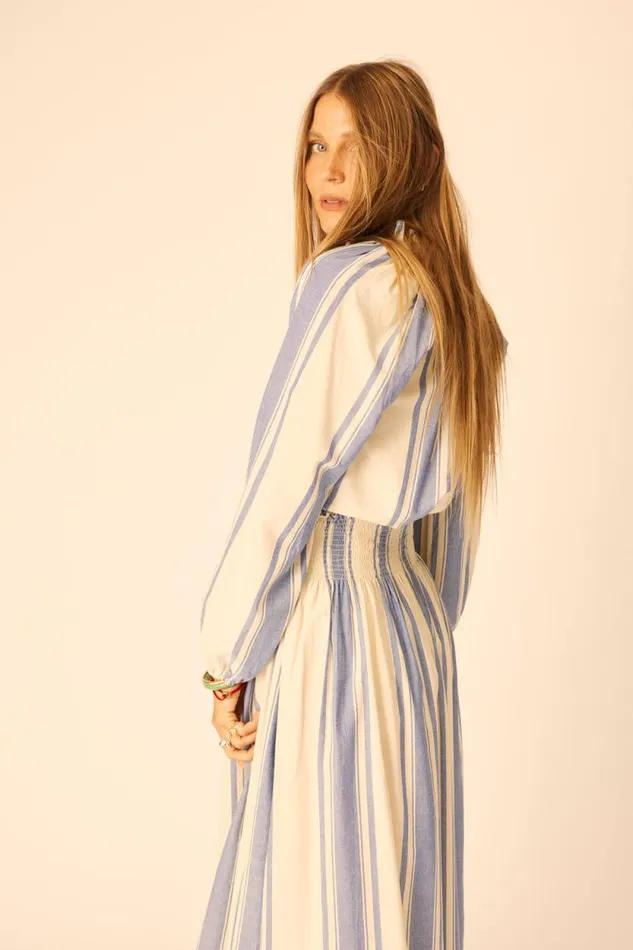 Tops Shop Natalie Martin PENNY BLOUSE French Stripe Blue