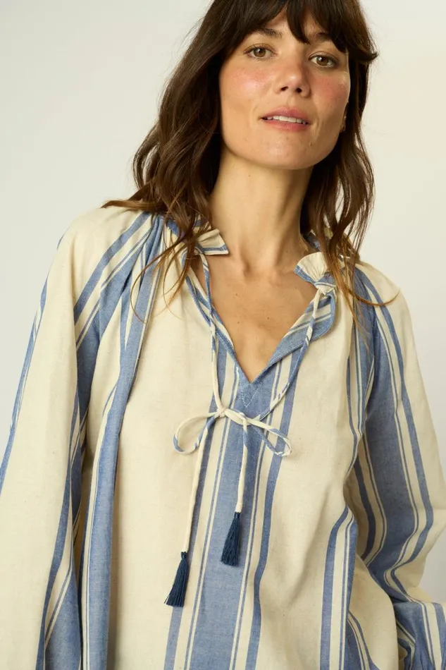 Tops Shop Natalie Martin PENNY BLOUSE French Stripe Blue