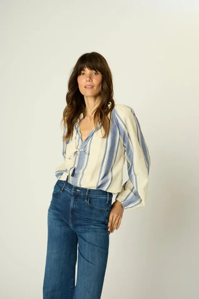 Tops Shop Natalie Martin PENNY BLOUSE French Stripe Blue