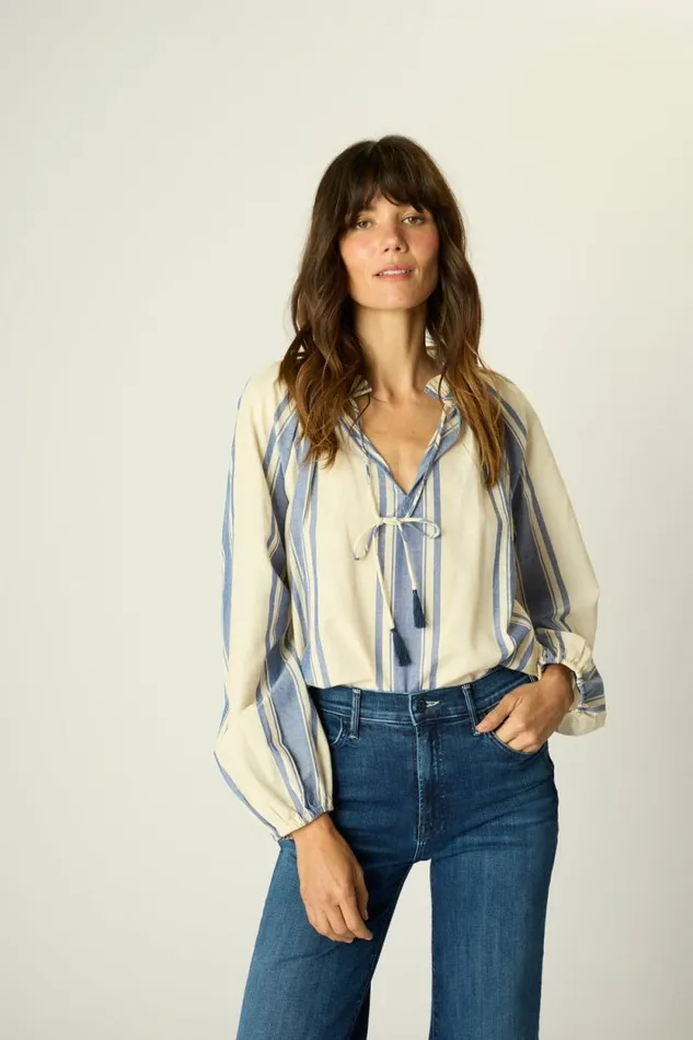 Tops Shop Natalie Martin PENNY BLOUSE French Stripe Blue