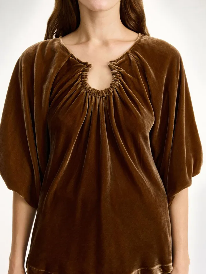 Tops Women By Malene Birger Loela Blouse Bison Tops Women By Malene Birger Loela Blouse Bison