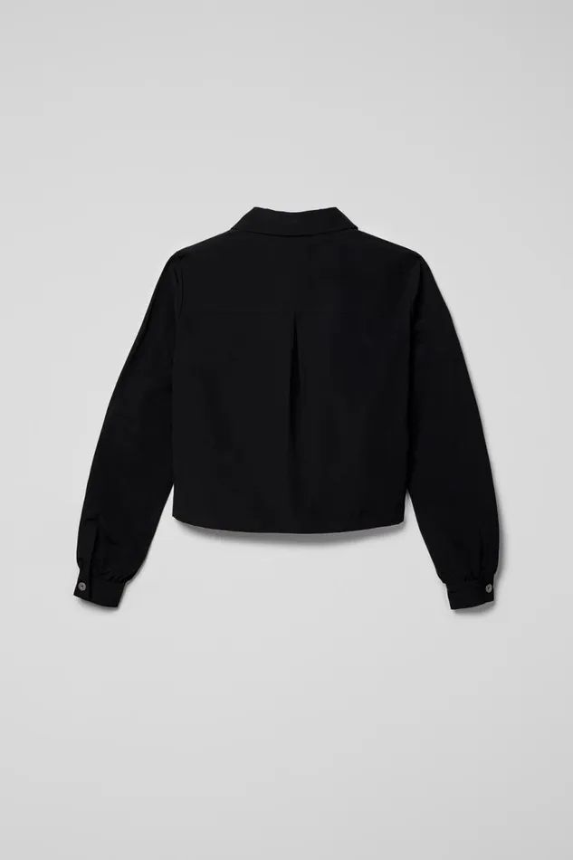Tops Women Camper Tech Shirt Black CottonNylon Shirt Tops Women Camper Tech Shirt Black CottonNylon Shirt