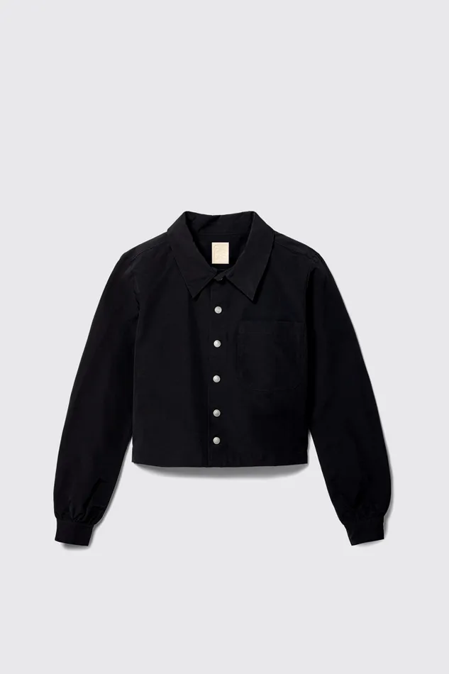 Tops Women Camper Tech Shirt Black CottonNylon Shirt Tops Women Camper Tech Shirt Black CottonNylon Shirt
