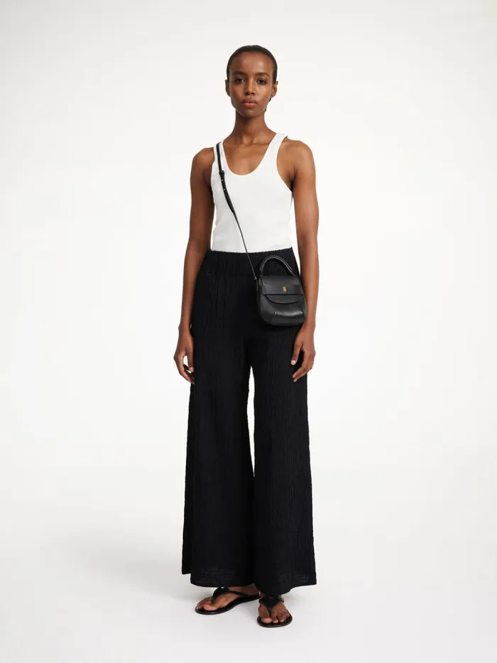 Trousers Women By Malene Birger Campine Wideleg Trousers Black