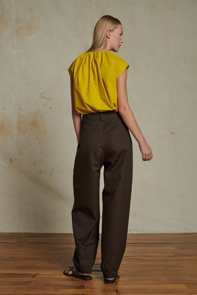 Trousers Women Soeur TIMON TROUSERS Dark Brown