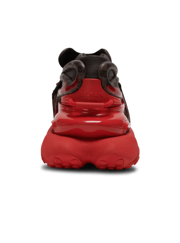 Unicorn Sneakers In Neoprene And Monogram Leather Brown Men Balmain Sneakers