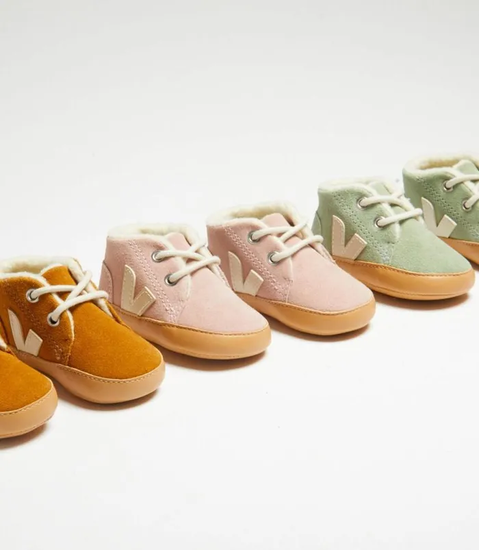 VEJA Baby Kids BABY FURED SUEDE CLAY PIERRE