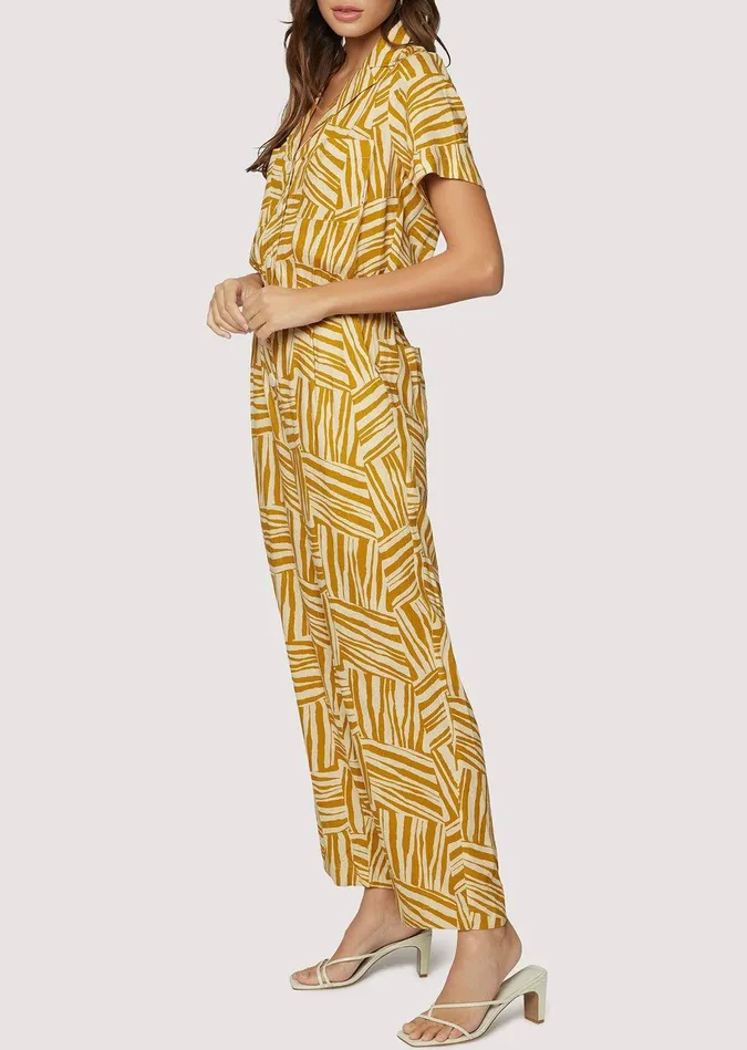 Vintage Vacay Jumpsuit Orangewhitegraphic Women Lost Wander Romper And Jumpsuits