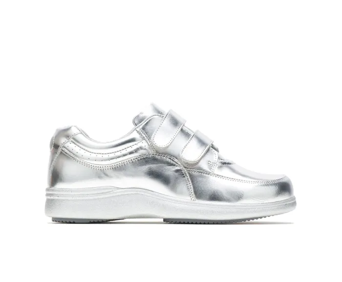 Walking Shoes Power Walker Ii Silver Metallic Leather Hush Puppies Women