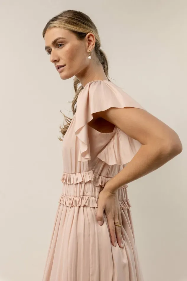 Willa Ruffle Dress In Rose Rose Women Bohme Dresses