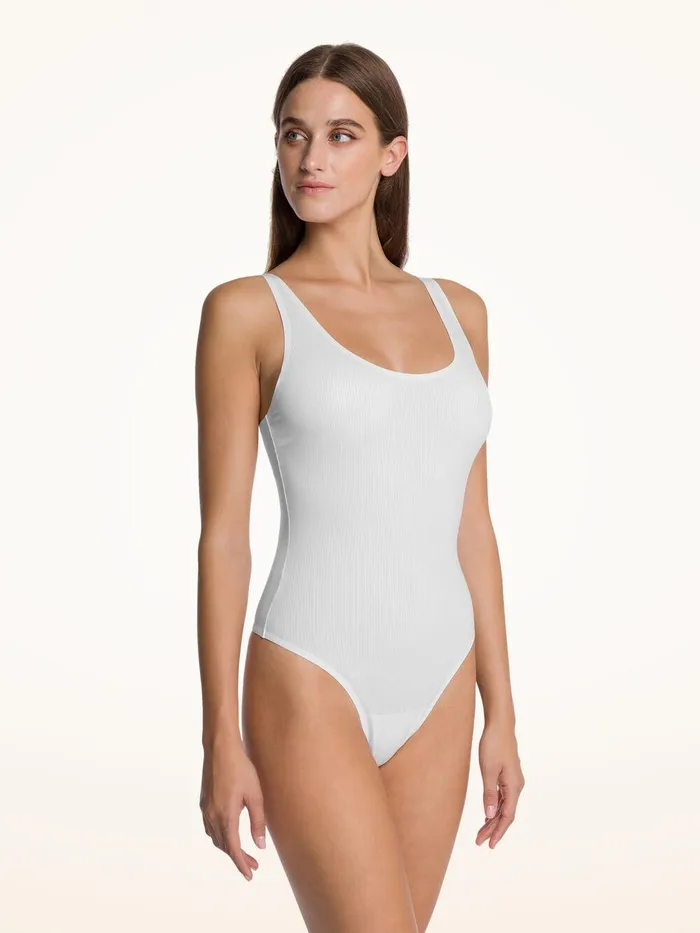Wolford Lingerie Bodies Beauty Cotton Bodysuit Pearl 8211 Women