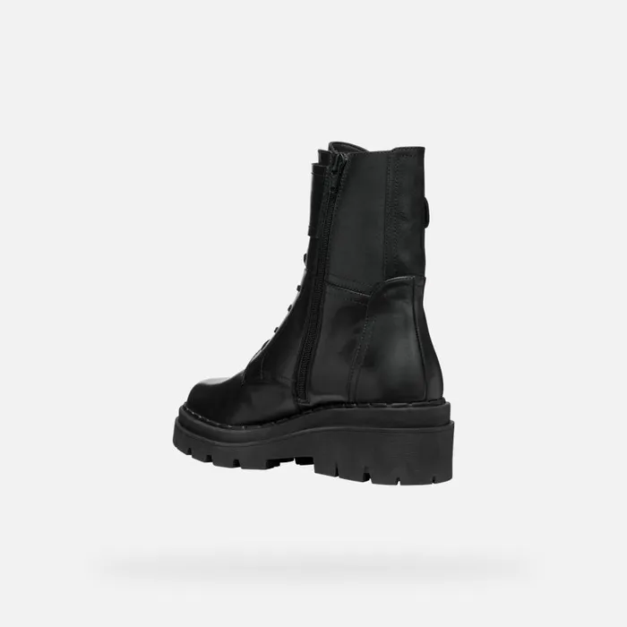 Woman Geox Ankle Boots FELLENY WOMAN Black Combat Boots Black