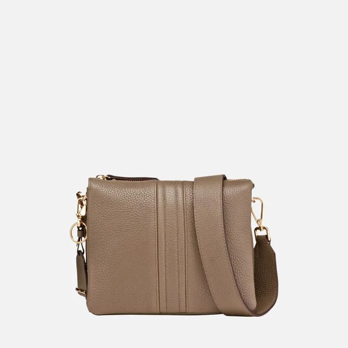 Woman Geox Bags CLARISSY WOMAN Taupe Crossbody Bag Taupe