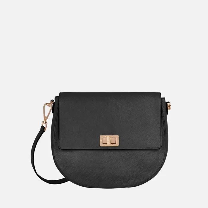 Woman Geox Bags FLAVIE A Women039s Black Shoulder Bag Online Store Black