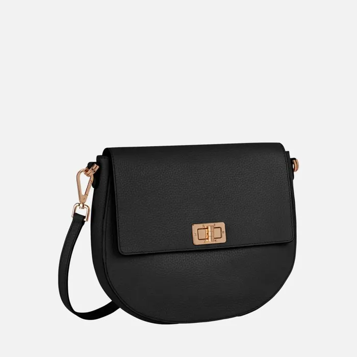 Woman Geox Bags FLAVIE A Women039s Black Shoulder Bag Online Store Black