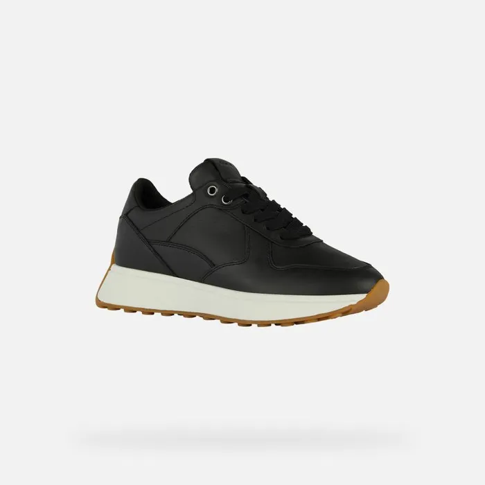 Woman Geox Sneakers AMABEL WOMAN Black Low Top Sneakers Black
