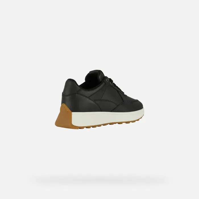 Woman Geox Sneakers AMABEL WOMAN Black Low Top Sneakers Black