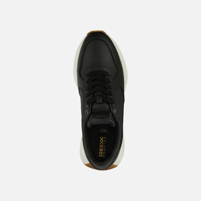 Woman Geox Sneakers AMABEL WOMAN Black Low Top Sneakers Black