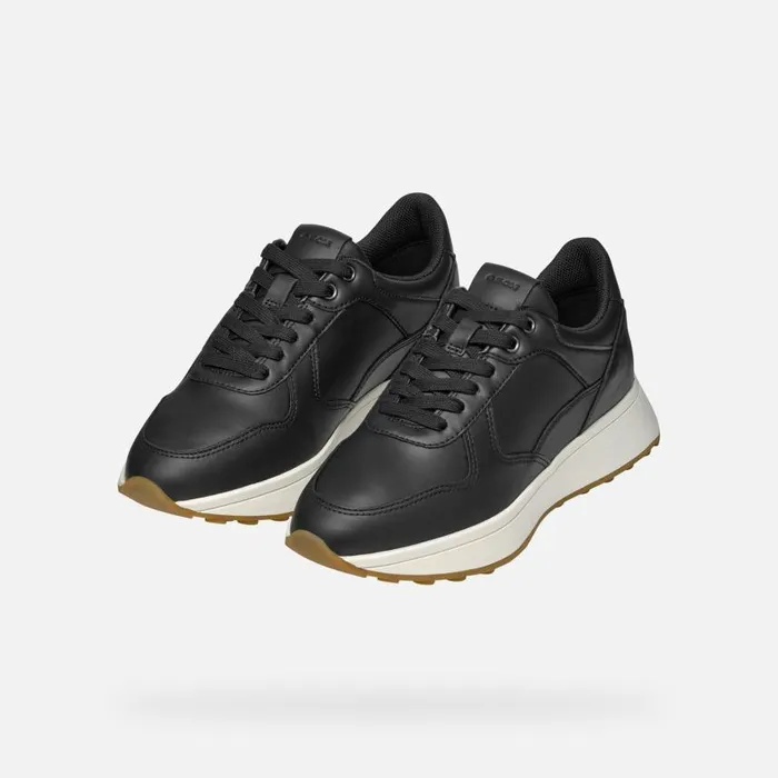 Woman Geox Sneakers AMABEL WOMAN Black Low Top Sneakers Black