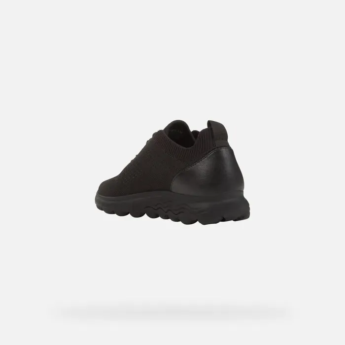 Woman Geox Sneakers SPHERICA A Low Top Sneakers Black Woman Geox Blackblack
