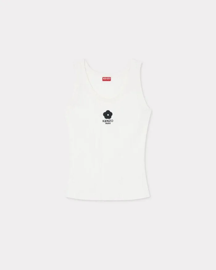 Women 039Boke 20039 Embroidered Ribknit Top White Kenzo Sweaters And Cardigans
