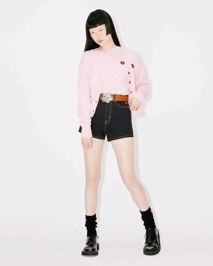Women 039Boke Flower039 Embroidered Jumper Faded Pink Kenzo Sweaters And Cardigans
