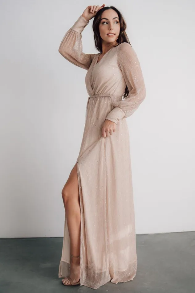 Women Abigail Sparkle Gown Champagne Baltic Born Embellished and Sequined Women Abigail Sparkle Gown Champagne Baltic Born Embellished and Sequined