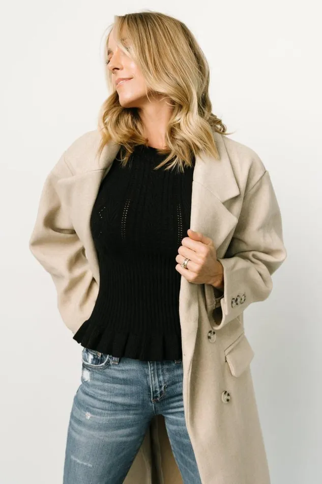 Women Anderson Double Breasted Coat Natural Baltic Born Outerwear